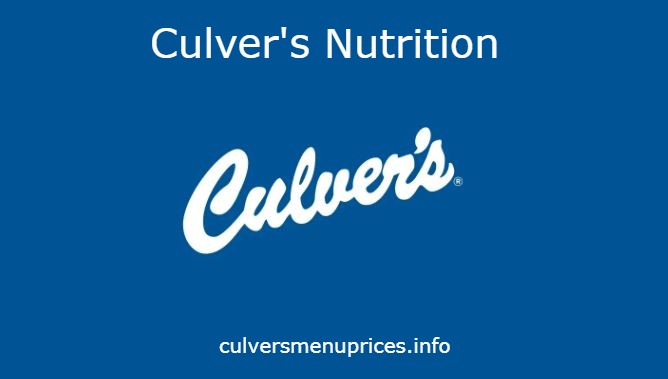 culver's nutrition