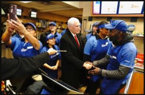 Vice President Mike Pence visits a Culver’s in Wisconsin