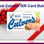 Culvers Gift Card Balance
