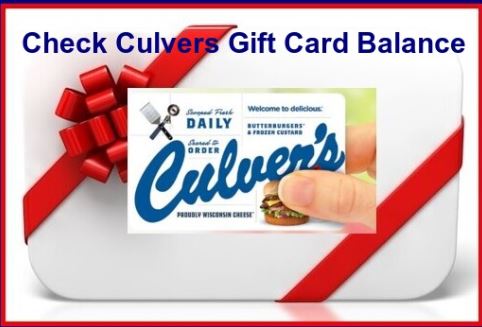Check Culvers Gift Card Balance